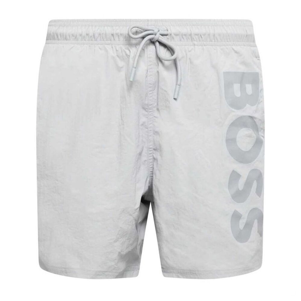Boss Mens Logo Swim Shorts / Gray